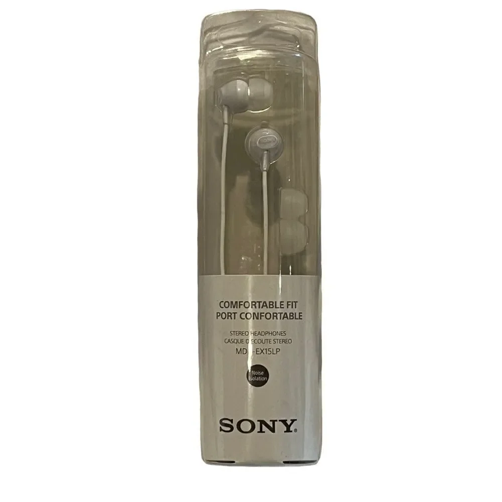 Sony MDR EX15LP Fashion Color EX Series In Ear Earbud Headphones White New